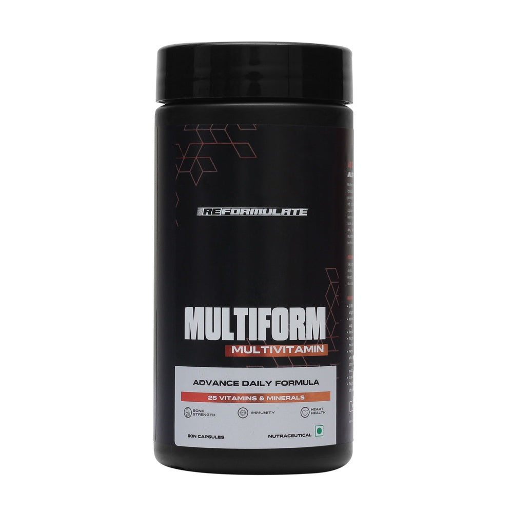 Reformulate I Advanced Multiform I Formula For Sports I Advanced Daily Formula I 25 Vitamins & Minerals I Nutrient Support I Energy Production I Support Bone Health I Nutraceutical I 60 Tablets